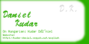 daniel kudar business card